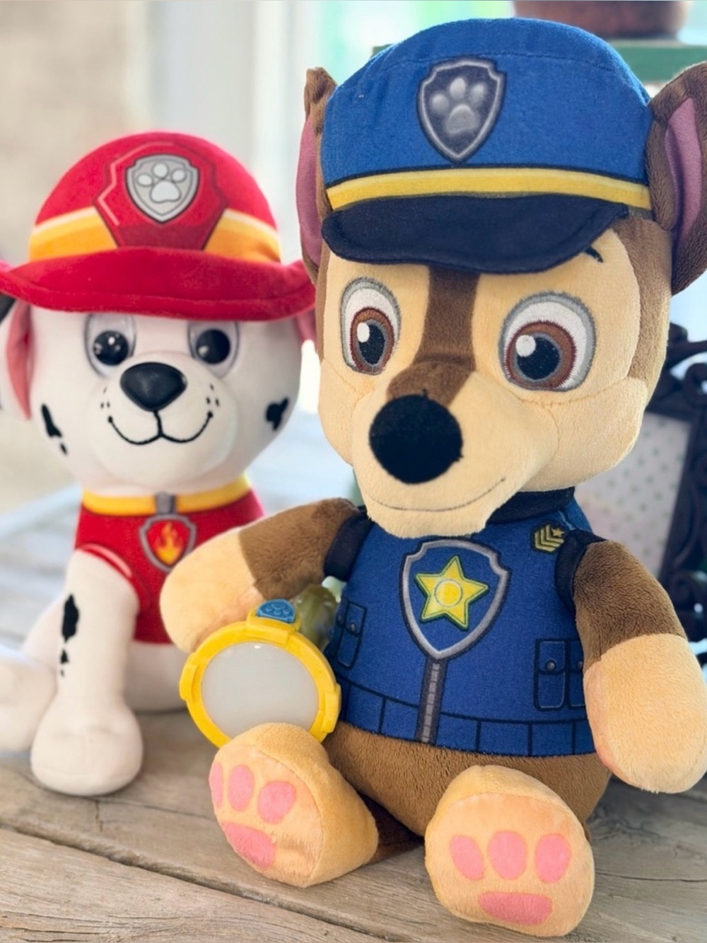 2 PAW Patrol Stuffed Animals. Chase Snuggle Up Pup & Marshall